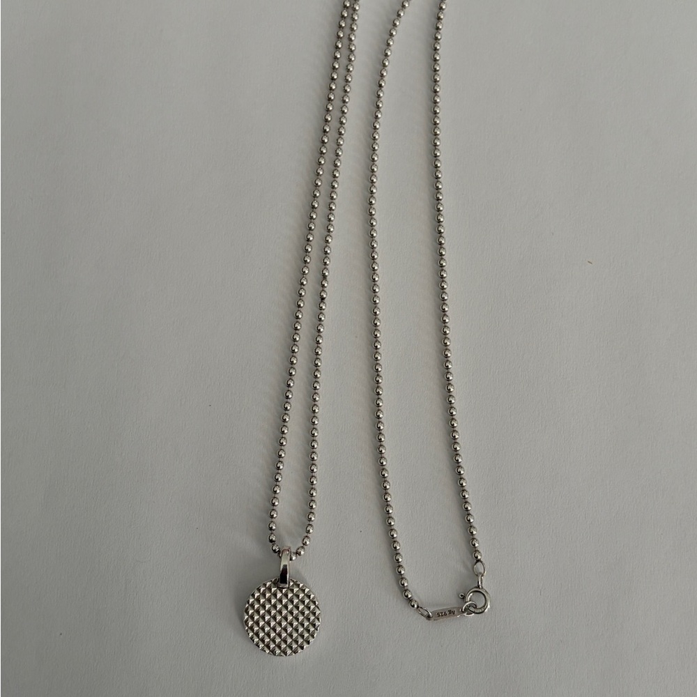 Tiffany & Co. Silver Beaded Pendant Necklace